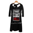 thumbnail image 4 of Robe Droite à Encolure Carrée Hell, Robe d'Été Douce pour Femmes, Robe Élégante à Imprimé Halter, Tom Ellis, Droite, Hell Lucifer, 4 of 5