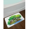 thumbnail image 2 of Panda Bath Mat, Digitally Generated Island Scene with 3 Mammals Mushrooms and Forest Items, Plush Bathroom Decor Mat with Non Slip Backing, 29.5" X 17.5", Multicolor, by Ambesonne, 2 of 2
