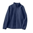 thumbnail image 2 of Wowcloth Casual Fleece Jacket for Woman, Long Sleeve Hoodless Full-Zip, Soft and Warm for Daily Wear and Outdoor Activities, 2 of 9