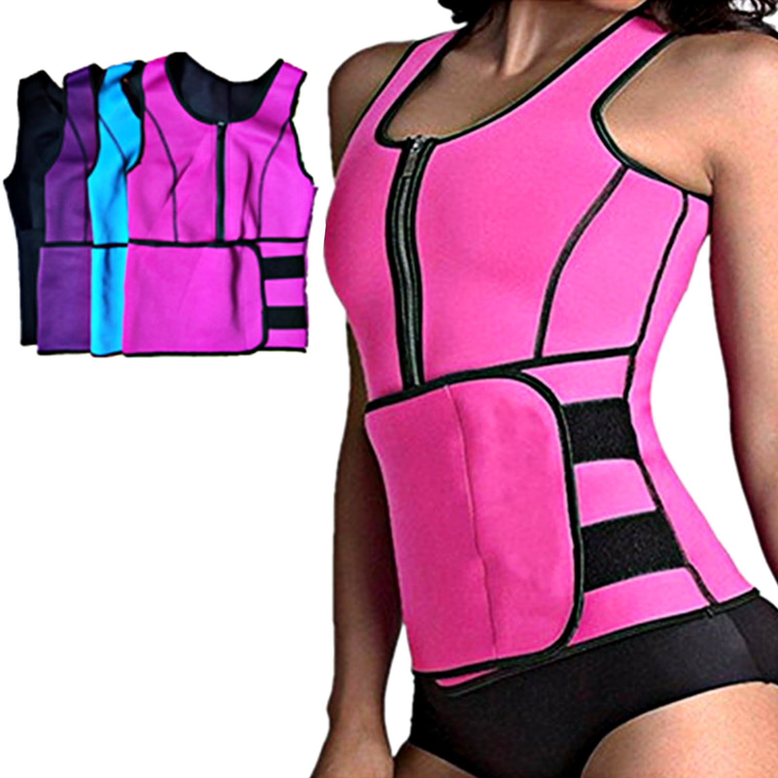 Details about   US Women Waist Trainer Body Shaper Vest Gym Adjustable Sauna Sweat Slimming Belt 