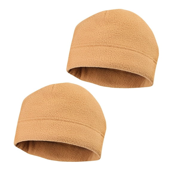 Warm cap 2pcs Windproof Hat Outdoor Riding Beanie Hat Warmth Thickening Skiing Earmuffs Fleece Hat for Women Men (Khaki)