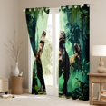 thumbnail image 3 of jejeloiu Wild Dino Animals Black Out Curtains,Tropical Boysnical Tree Curtains Pack of 2 (42x63 Each),Green Plam Leaves Bedroom Curtains For Teens,Super Cozy Room Decor, 3 of 6