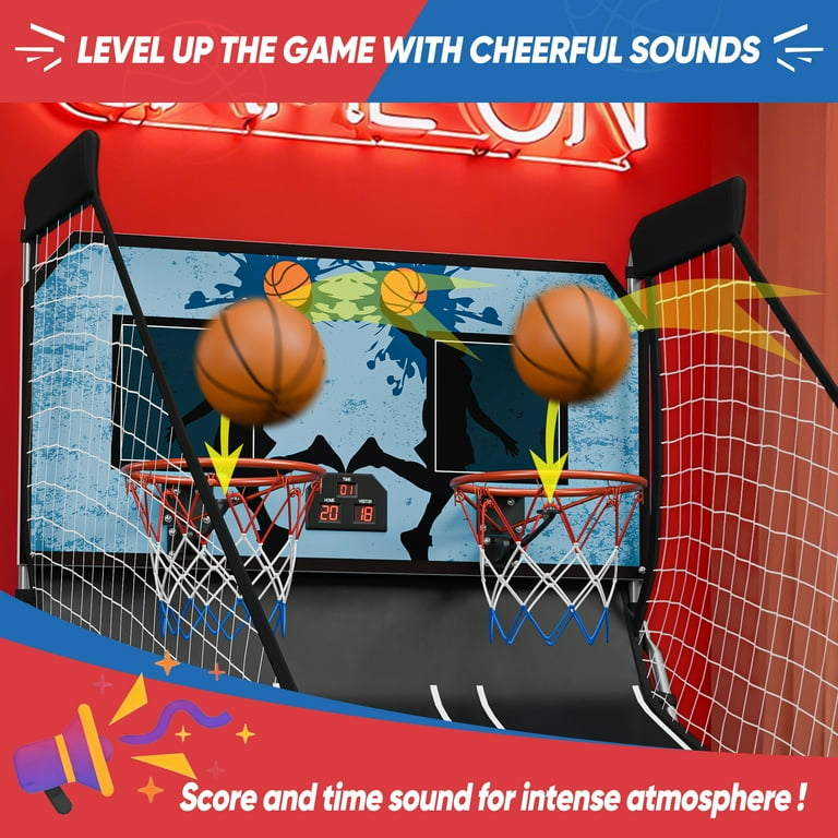 SAMBO サンボ ターゲットゲームボード ZenSports Indoor Dual Hoop Basketball Arcade Game, Foldable, 2