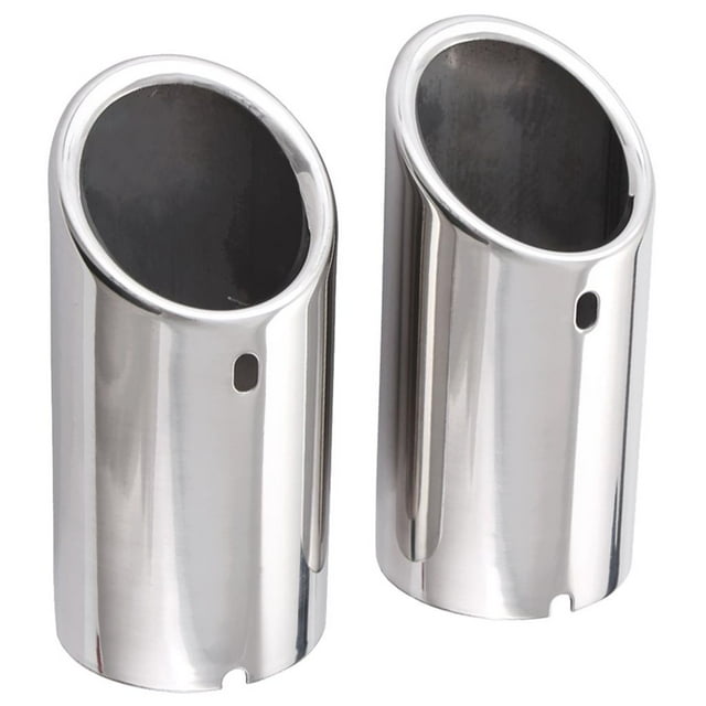 koolsoo Car Chrome Stainless Steel Exhaust Rear Tail Pipe Tip Pretector Cover Fit