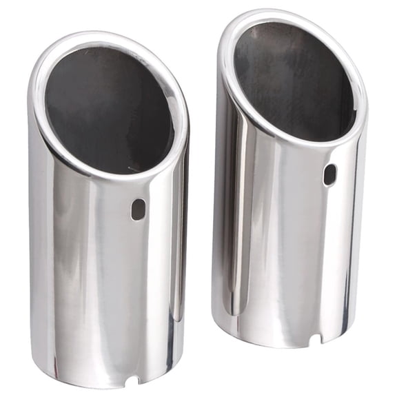 Dickly Car Chrome Stainless Steel Exhaust Rear Tail Pipe Tip Muffler Pretector Cover