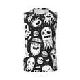 thumbnail image 6 of Picia Black White Spooky Ghosts mens Cotton Tank Undershirts , Moisture-wicking Ribbed Tanks, Lightweight Cotton Tank Undershirts-Large, 6 of 8