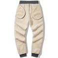 thumbnail image 2 of SPEEDRUN Men's Fleece Winter Pants Sherpa Lined Active Joggers Sweatpants Drawstring Zipper Pockets Elastic, 2 of 6