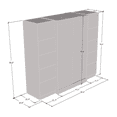 thumbnail image 6 of Aria 2D120-EXEX Wardrobe with 1 Mirror, 6 of 6