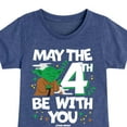 thumbnail image 3 of Star Wars - Yoda May The 4Th - Toddler And Youth Girls Fitted Short Sleeve Tee, 3 of 5