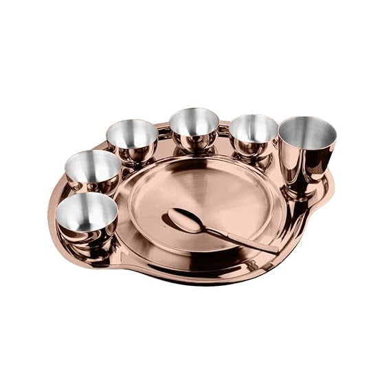 Stainless Steel Thali Set - 9 Pieces