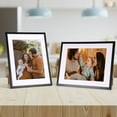 thumbnail image 2 of 11x14 Black Plastic Frame with Plastic Cover, Display Pictures 8x10 with Mat or 11x14 Without Mat, 1 Pack 11 by 14 Frame for Wall Hanging and Table, 2 of 7