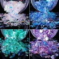thumbnail image 2 of 4 Colors Natural Artificial Nails Glass Paper Art Decoration Glitter Irregular Sequins Broken Piece Stickers, 2 of 8
