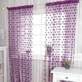 thumbnail image 1 of Cute Heart Line Tassel String Door Curtain Window Room Divider Curtain Valance Black, 1 of 2