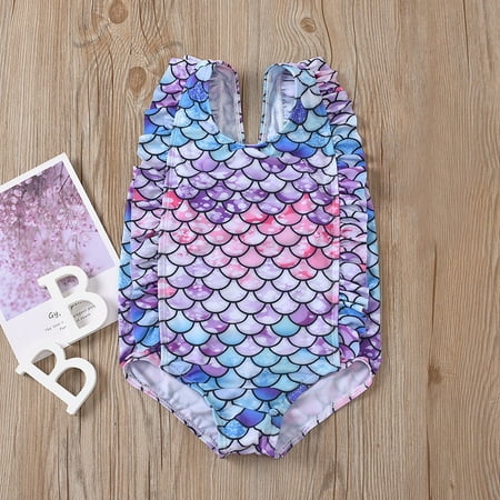 

Lovehome Summer Baby Kids Girls Striped Print One Piece Swimwear Swimsuit