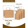 thumbnail image 5 of Kraft Brown Gift Bags with Handles Bulk 100 Pack -13x4.5x10 Inches Large Recyclable for Birthday Wedding Party Favors Retail Goodie Bags, 5 of 8