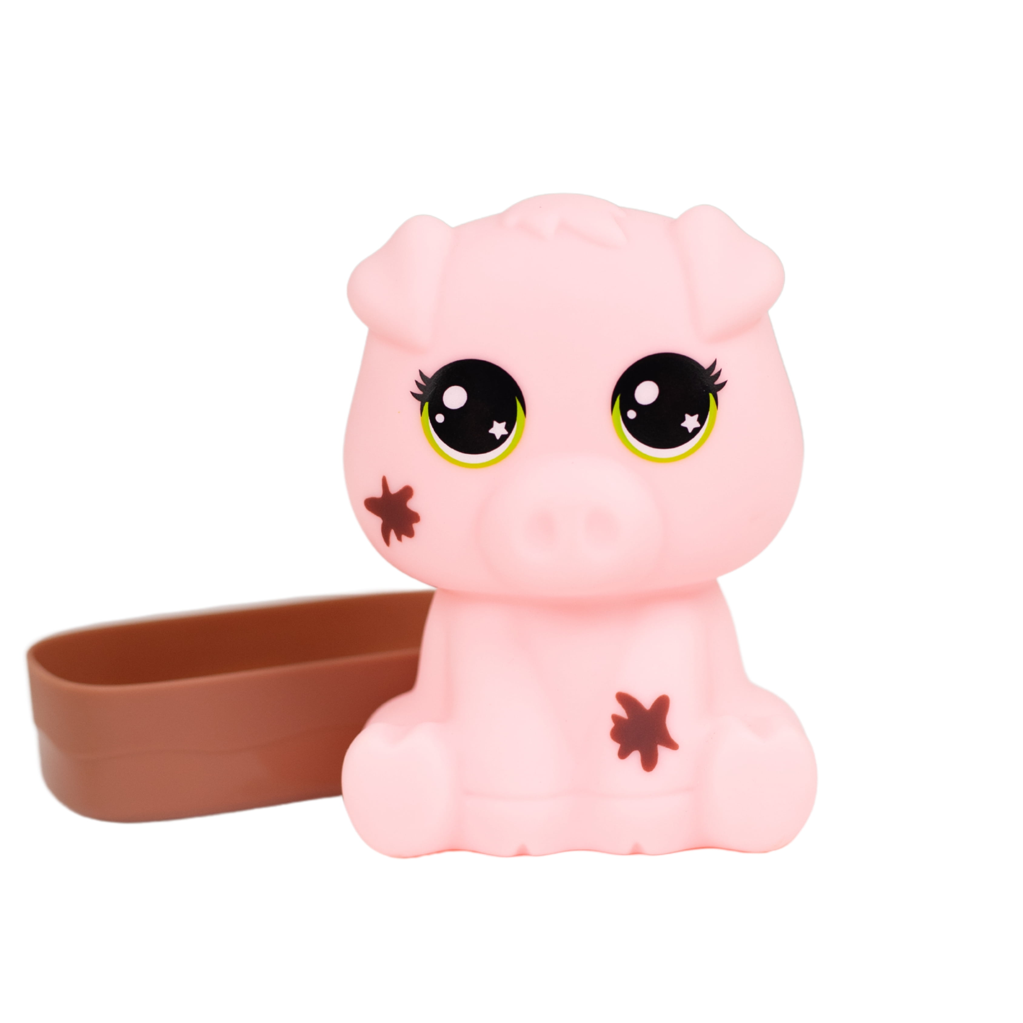 Kid Connection Mini Pet Pig Water Play Set with Color Changing Feature, 8 Pieces, Toddler Toys, Pink Color