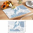 thumbnail image 6 of Navy Blue Coastal Placemats Set of 12 Summer Lobster Coral Nautical Place Mats Indoor Wipeable Table Mats Washable Cloth Dining Table Placemats for Kitchen Holiday Party Home Decor 13x19 Inch, 6 of 9