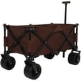 thumbnail image 6 of FFZ Utility Park Garden Cart and Folding Camping Trolley for Outdoor Picnic, Brown, 6 of 11