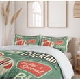 thumbnail image 6 of Ambesonne Retro Duvet Cover Sets, Nostalgic Bar Poster, 2-Queen, Green Red, 6 of 7