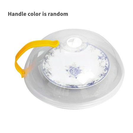 

Food Preservation Cover Microwave Oven Food Cover PP Plastic Cover Transparent Cap with Color Random Handle