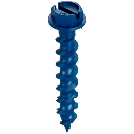 Simpson Strong-Tie Titen Turbo TNT18114HC75 Screw Anchor, 3/16 in Dia, Carbon Steel, Ceramic-Coated/Zinc, 75/PK