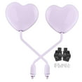 thumbnail image 1 of DYNWAVECA Motorcycle Heart Shaped Rearview Mirror Convex Mirrors Wide View Left Right Professional for Enhanced Visibility Replacement Light Purple, 1 of 9