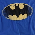 thumbnail image 2 of Batman Distressed Shield Unisex Adult T Shirt, Royal, Medium, 2 of 6