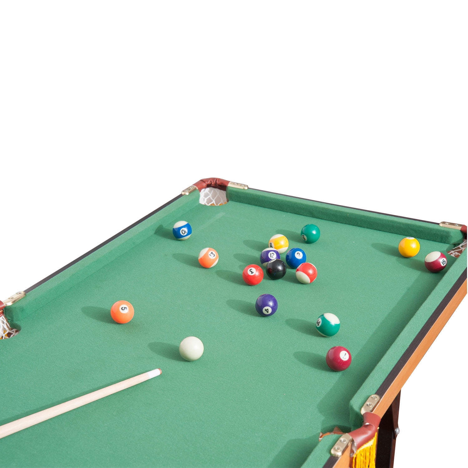 Soozier 55 In Portable Folding Billiards Table Game Pool Table For Kids Adults With Cues