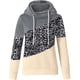 thumbnail image 3 of Sudaderas con capucha para mujer, suéter con cuello vuelto, informal, de manga larga, color block, sudaderas con capucha, suéteres, tops de otoño Xemadio WRMH-1664-52, 3 of 5