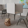 thumbnail image 3 of Flash Furniture Justin Height-Adjustable Student Study Carrel for Testing Centers and Classrooms, Gray, 3 of 10