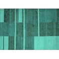 thumbnail image 1 of Ahgly Company Indoor Rectangle Abstract Turquoise Blue Contemporary Area Rugs, 2' x 5', 1 of 4