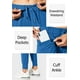 thumbnail image 4 of Pantalones deportivos SANTINY para mujer, ligeros, para correr, con cordón, entrenamiento, viajes, yoga, atletismo, pantalones de salón con bolsillos (Blue_S), 4 of 5