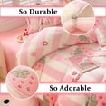 thumbnail image 4 of Juego de funda de edredón OranFran Pink Strawberry para niños, talla doble, 4 of 5