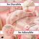 thumbnail image 4 of Juego de funda de edredón OranFran Pink Strawberry para niños, talla doble, 4 of 5