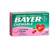 Bayer Chewable Low Dose Aspirin Cherry 81 Mg 36-Count