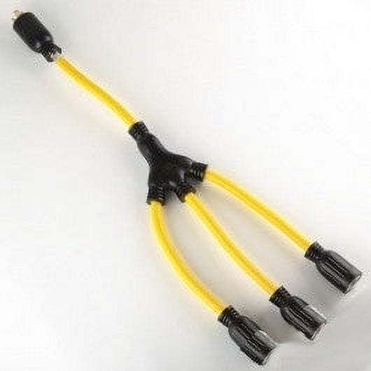 12 Gauge Twist Lock Power Cord W 3 Way Triple Tri Tap Adaptor Plug Extension