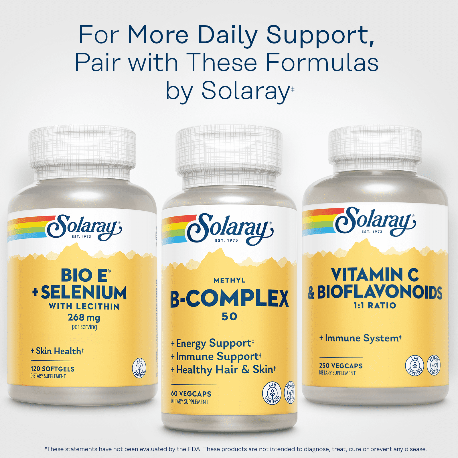 Solaray Bio Vitamin E with Selenium 400IU | Healthy Cardiac Function, Antioxidant Activity & Skin Support | High Absorption | 120 Softgels