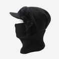 thumbnail image 5 of Outfmvch Scarf Hats for Women 3 in 1 Beanie Hat for Women, Womens Winter, Cold Knitted Hats Wind Resistant Hooded Scarf, Thick Plush-Lined Hoods for Women Black One Size, 5 of 9