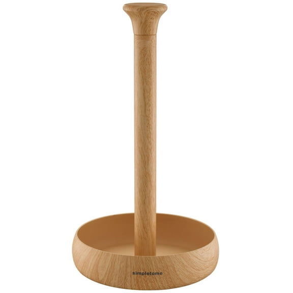 simpletome Paper Towel Holder Countertop ONE HAND Tear Keep It Rolled Up Weighted Base