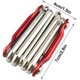 thumbnail image 2 of Herramienta de reparación de bicicletas multifunción 11 en 1, mini kit de herramientas múltiples para bicicletas, herramienta de mantenimiento de bicicletas portátil plegable (rojo), 2 of 3