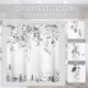 thumbnail image 4 of Cortina de Ducha Gris Dznils con Estampado Floral de Eucalipto, Acuarela, 72" x 72", 4 of 10