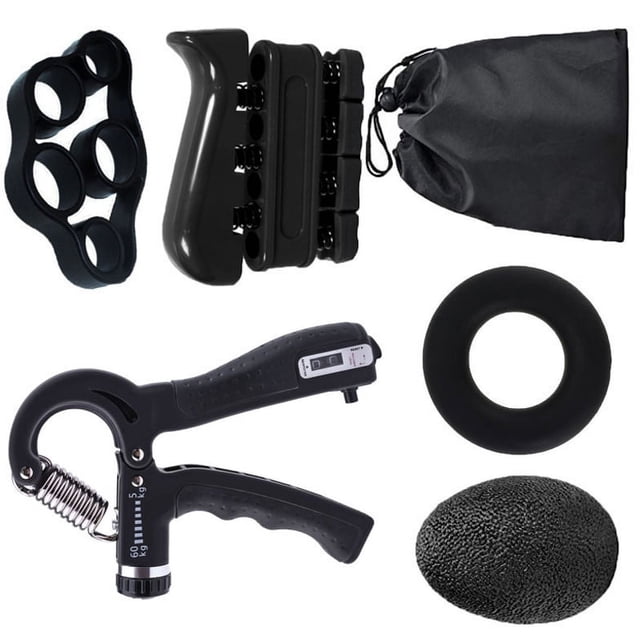 Entrenador de Fuerza de Agarre Jadeshay A 5 Piezas Negro