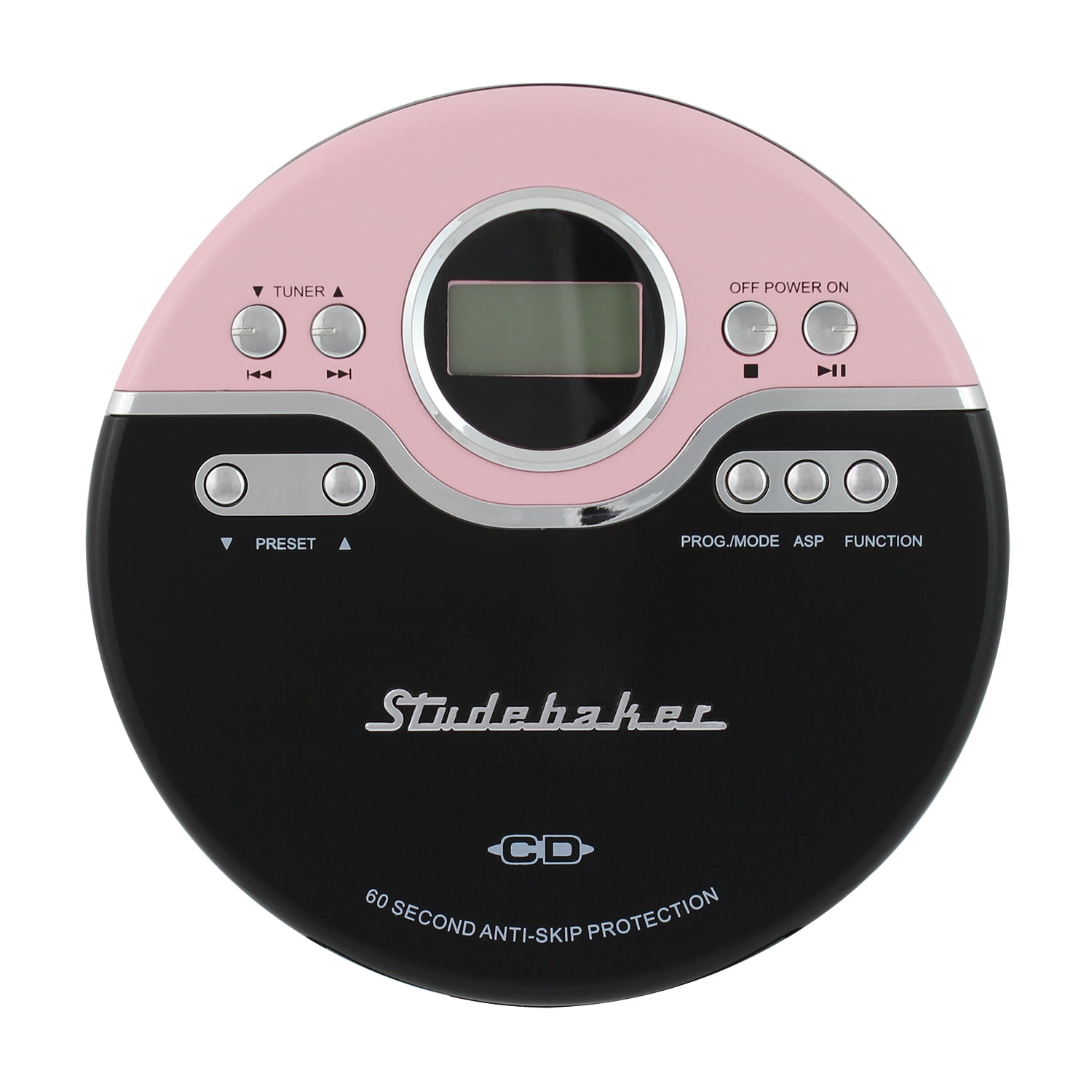 Studebaker Sb3703pb Personal Jogging Cd Player with Fm Pll Radio (Pink/Black)