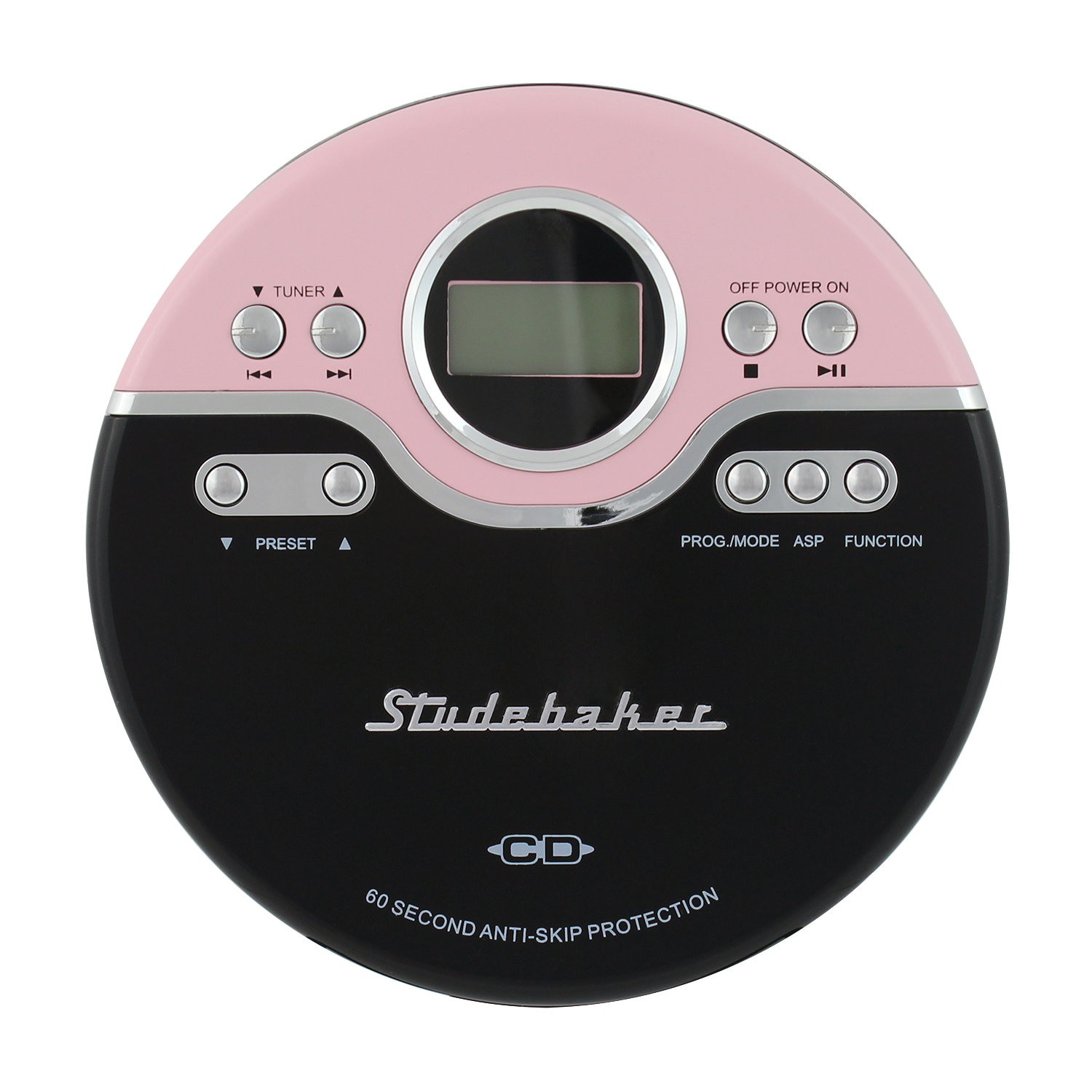 Studebaker Sb3703pb Personal Jogging Cd Player with Fm Pll Radio (Pink/Black) - image 2 of 4