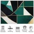 thumbnail image 4 of Living Room Area Rugs, Abstract Geometric Shape Blocks Printed Design Carpet, Emerald Green Washable Rectangle Rug, Soft Short Pile Carpet For Bedroom Dining Room Non-Slip Rug, 4 of 7