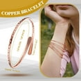 thumbnail image 2 of 3 Pcs Copper Bracelets for Men Women Copper Cuff Bracelets Adjustable Size Health Jewelry Gift Handmade Uncoated Health Jewelry Gifts, 2 of 6