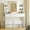 White, variant on TROPOW Vanity Desk with Lighted Mirror and Stool, Makeup Vanity Table with 6 Open Shelves, 2 Drawers, Power Outlet, 3 Color Adjustable LED Lights, Brightness Control, White
