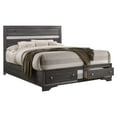 thumbnail image 2 of Gray and Silver Wood 4pc Queen Size Set with Jewelry Storage Drawers, 2 of 4