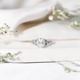 thumbnail image 4 of Rosec Jewels - Lab Grown Diamond Oval Engagement Ring 2 Carat - Big Diamond Celtic Knot Ring (EF-VS Quality), 925 Sterling Silver, US 4.00, 4 of 8