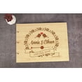 thumbnail image 4 of Darling Souvenir Personalized Engraved Laser Cut Wedding Guest Book Wooden Cover Sign-in Book Registry Guestbook Scrapbook-H5, 4 of 7